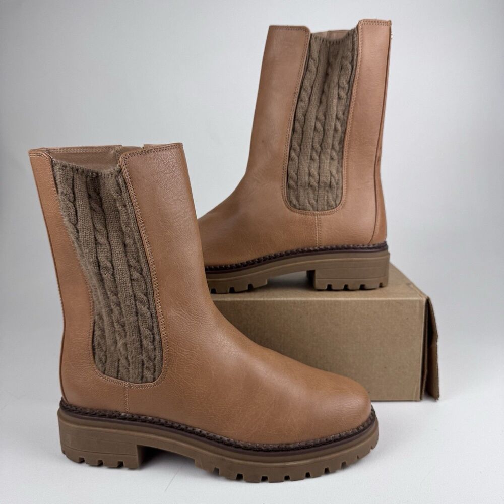 Sam & Libby Tan Mid-Calf Boots – Women’s Size 11